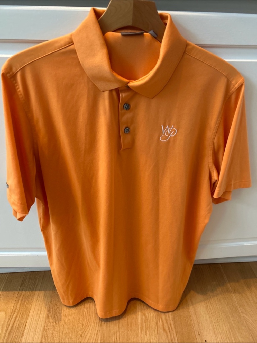 Ashworth Golf Men’s Orange Short-Sleeve Short-Sleeve Polo with Embroidered Logo